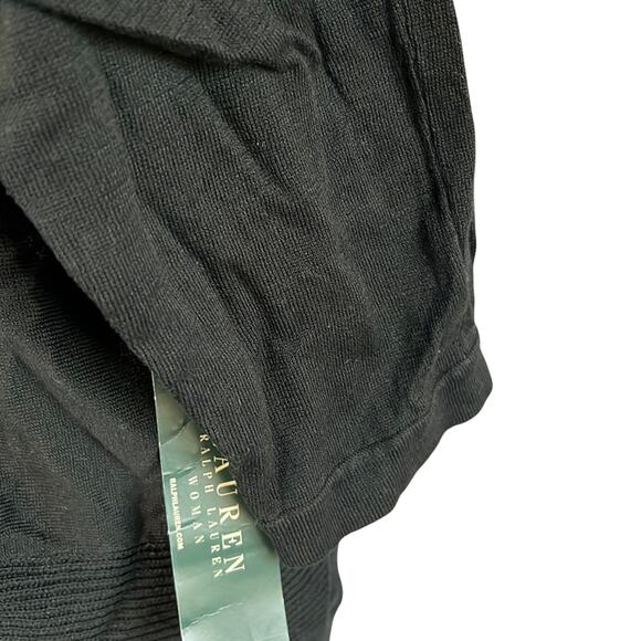 Lauren Ralph Lauren Black Ribbed Cardigan, Size 1X, NWT! - Picture 4 of 5